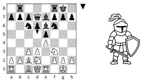 Board position in a Double King's Pawn Game